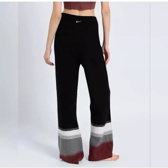 Nike Yoga Therma-FIT ADV Knit Pants 98% Wool DR0273 Womens Size XS Wide Leg RARE - Picture 1 of 11